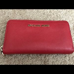 Michael Kors Red Continental Wallet